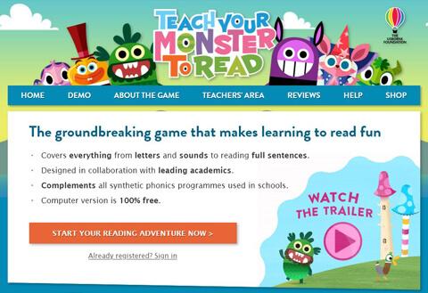 Teach Your Monster to Read website